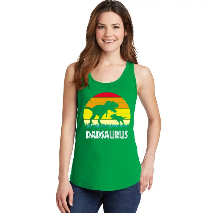 Dadsaurus Vintage Sunset Ladies Essential Tank