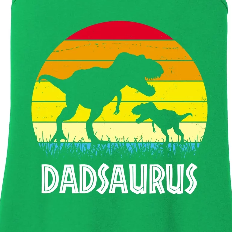 Dadsaurus Vintage Sunset Ladies Essential Tank