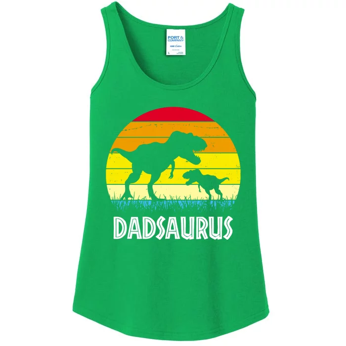 Dadsaurus Vintage Sunset Ladies Essential Tank