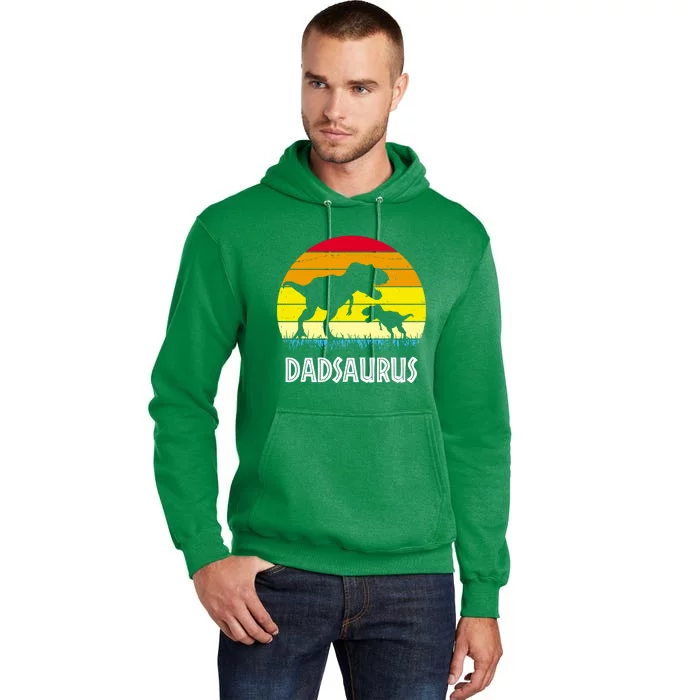 Dadsaurus Vintage Sunset Tall Hoodie