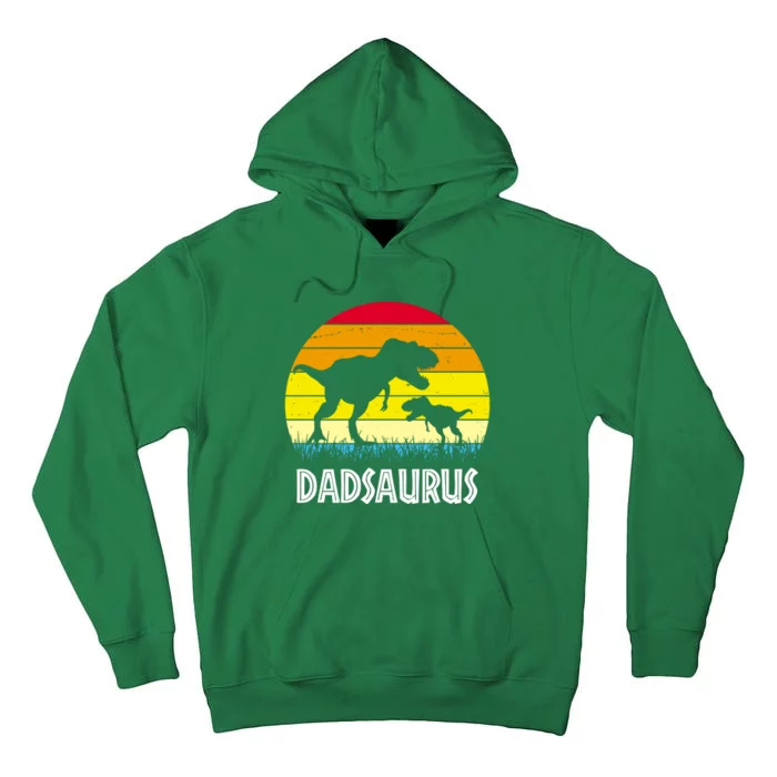 Dadsaurus Vintage Sunset Tall Hoodie