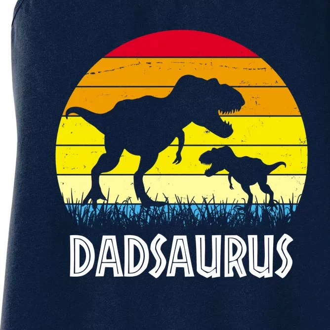 Dadsaurus Vintage Sunset Women's Racerback Tank