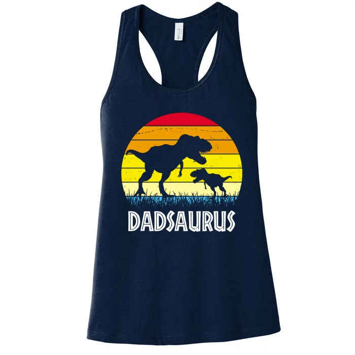 Dadsaurus Vintage Sunset Women's Racerback Tank