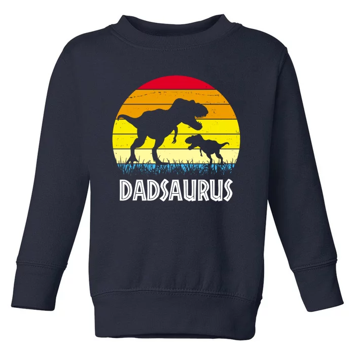 Dadsaurus Vintage Sunset Toddler Sweatshirt