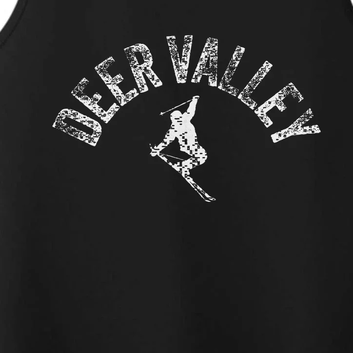 Deer Valley Ski Utah Skiing Cool Valley Skier Gear Performance Tank