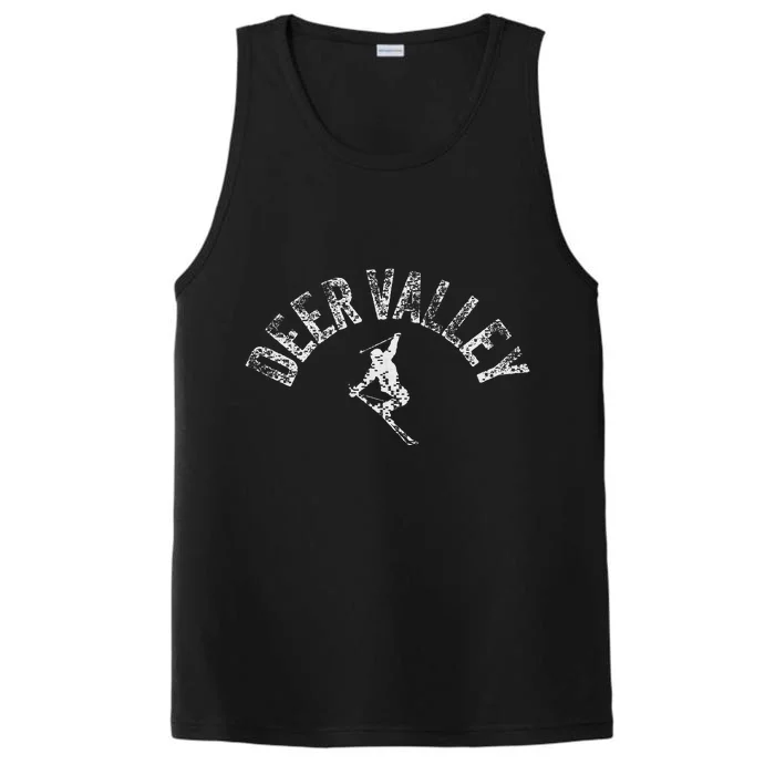 Deer Valley Ski Utah Skiing Cool Valley Skier Gear Performance Tank