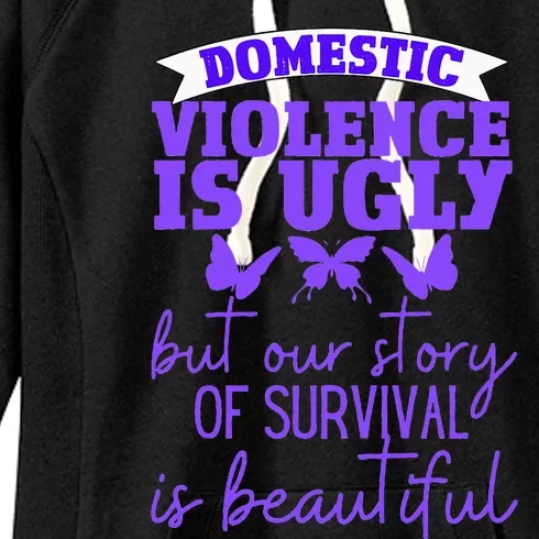 Domestic Violence Survivor Domestic Abuse Awareness Women's Fleece Hoodie