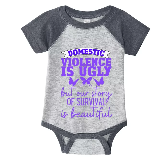 Domestic Violence Survivor Domestic Abuse Awareness Infant Baby Jersey Bodysuit