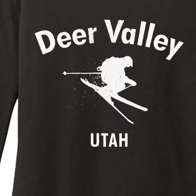 Deer Valley Skiing Tee Utah Ski Womens CVC Long Sleeve Shirt