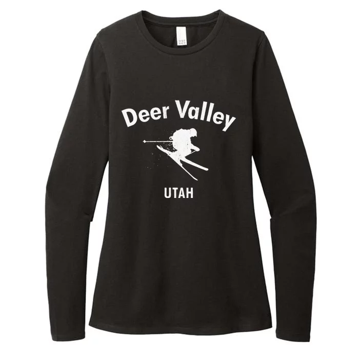 Deer Valley Skiing Tee Utah Ski Womens CVC Long Sleeve Shirt