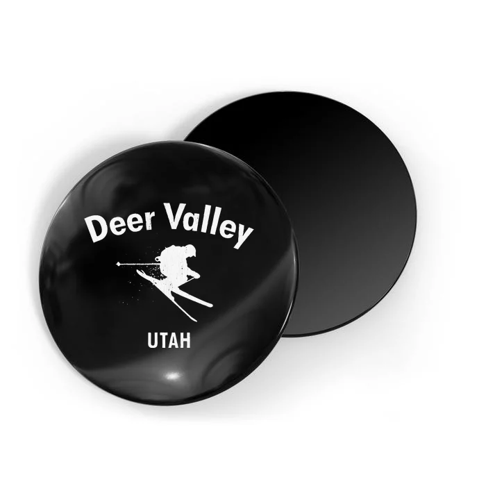 Deer Valley Skiing Tee Utah Ski Magnet