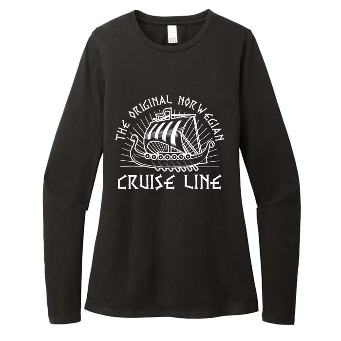 Drakkar Viking Ship Original Norwegian Cruise Line Norse Womens CVC Long Sleeve Shirt