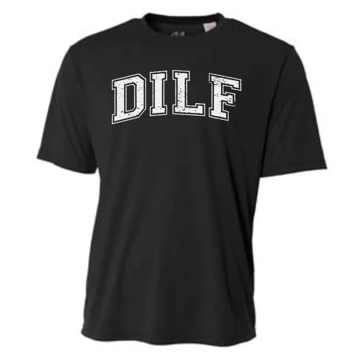 Dilf Varsity Style Dad Older More Mature Cooling Performance Crew T-Shirt