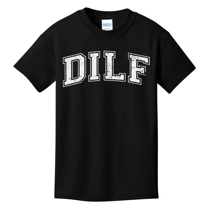 Dilf Varsity Style Dad Older More Mature Kids T-Shirt