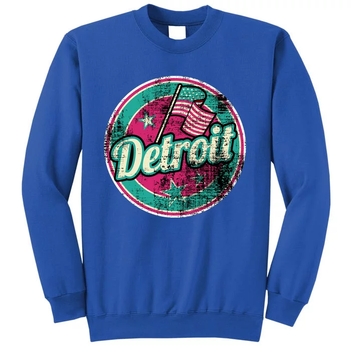 Detroit Vintage Style Rust Logo Sweatshirt