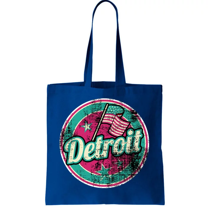 Detroit Vintage Style Rust Logo Tote Bag