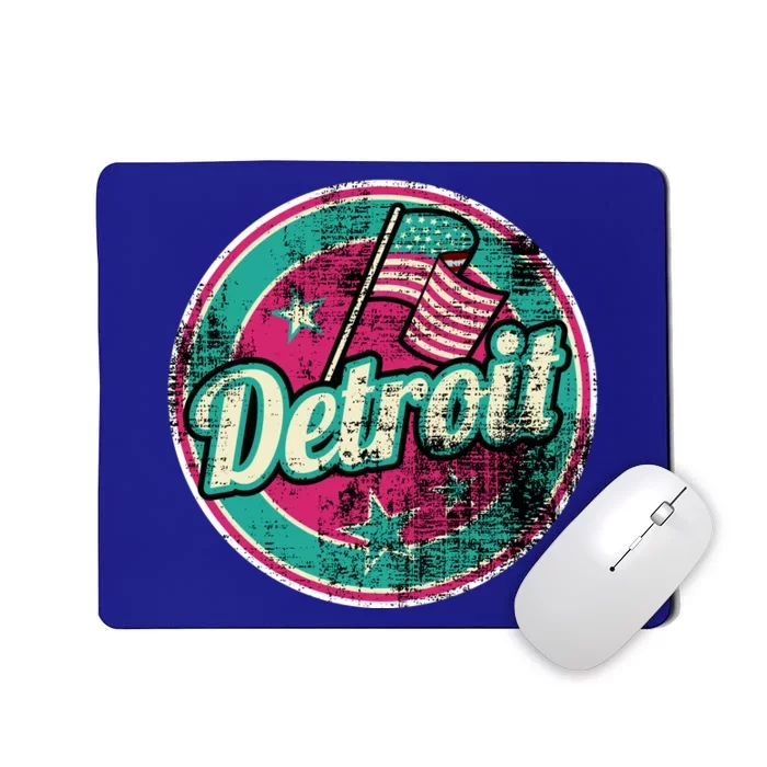 Detroit Vintage Style Rust Logo Mousepad