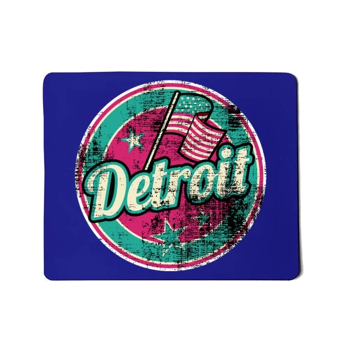 Detroit Vintage Style Rust Logo Mousepad