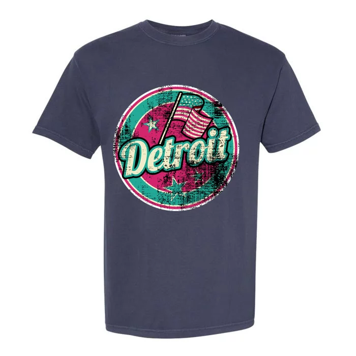 Detroit Vintage Style Rust Logo Garment-Dyed Heavyweight T-Shirt