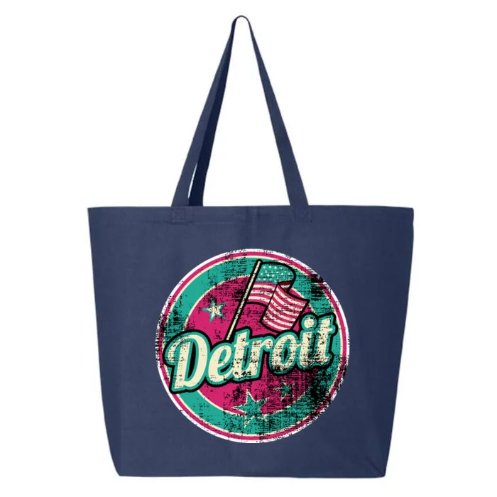 Detroit Vintage Style Rust Logo 25L Jumbo Tote