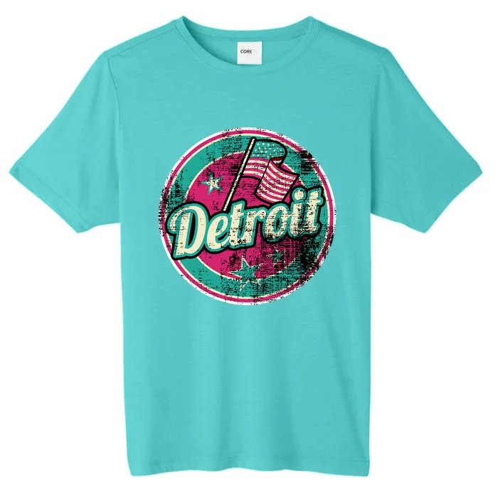 Detroit Vintage Style Rust Logo ChromaSoft Performance T-Shirt