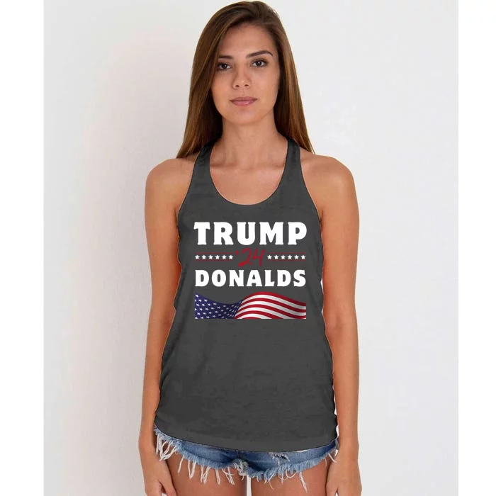 Donalds Vp Trump Vice President Donalds Trump 2024 Women's Knotted Racerback Tank