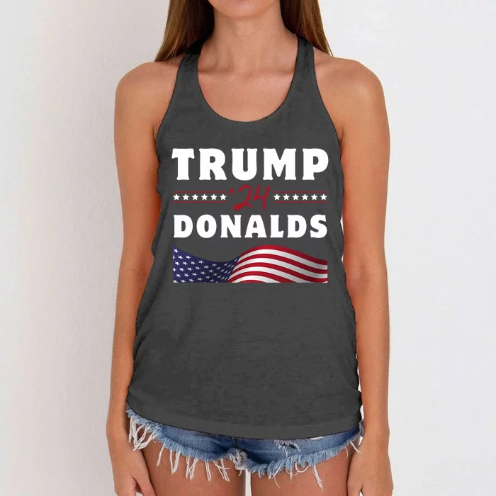 Donalds Vp Trump Vice President Donalds Trump 2024 Women's Knotted Racerback Tank