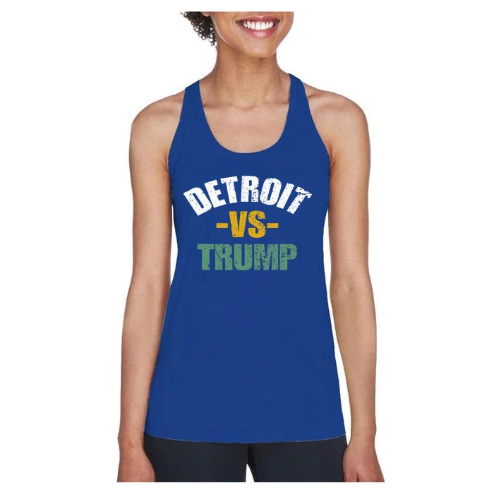 Detroit Vs Trump 2024 Election Antitrump Vote Women's Racerback Tank