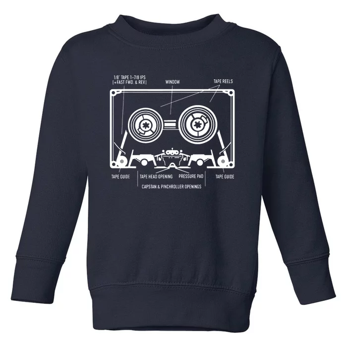 Diagram Vintage Tape Blueprint Toddler Sweatshirt