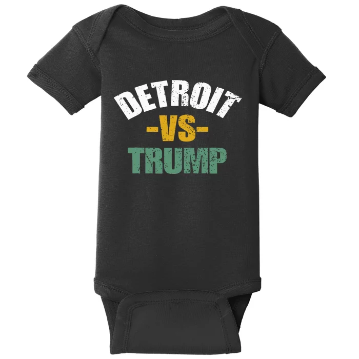 Detroit Vs Trump 2024 Election Antitrump Vote For Kamala Baby Bodysuit