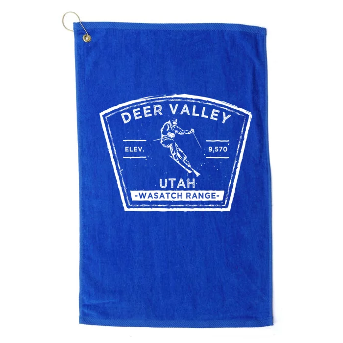 Deer Valley Utah Snow Skiing Gift Platinum Collection Golf Towel