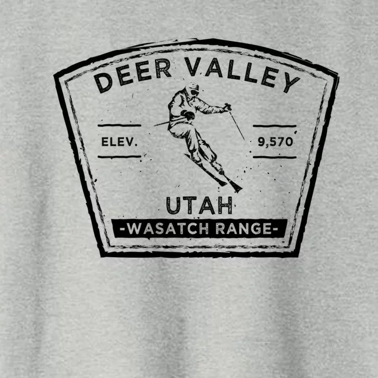 Deer Valley Utah Snow Skiing Gift Women's Crop Top Tee