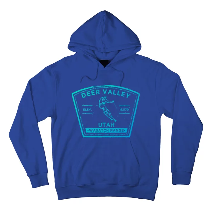 Deer Valley Utah Snow Skiing Gift Hoodie