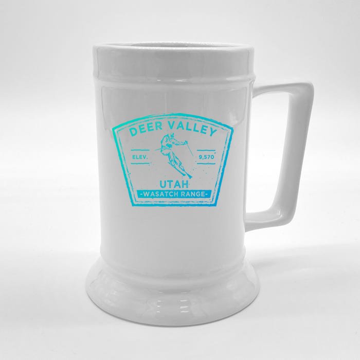 Deer Valley Utah Snow Skiing Gift Front & Back Beer Stein