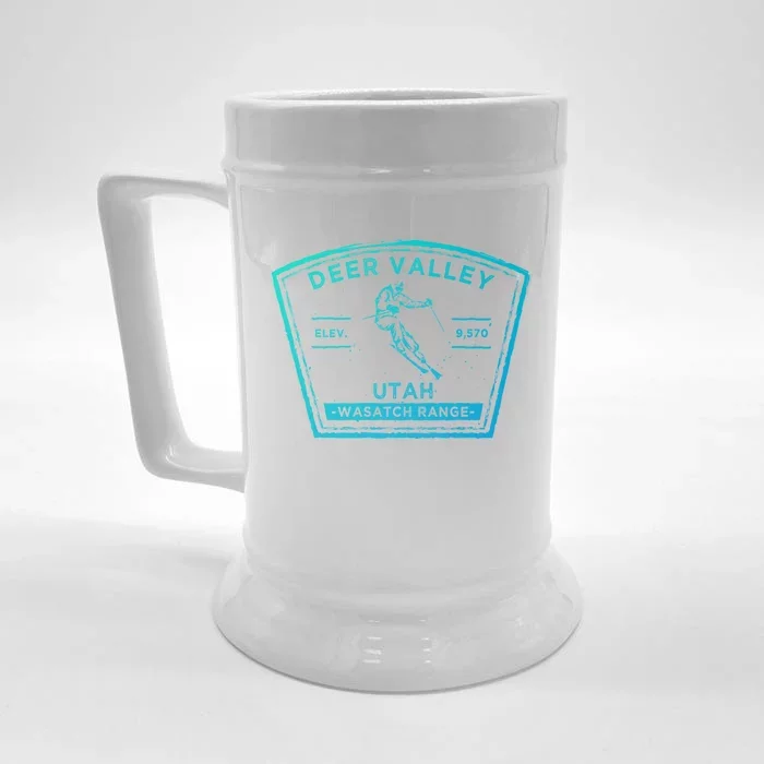 Deer Valley Utah Snow Skiing Gift Front & Back Beer Stein