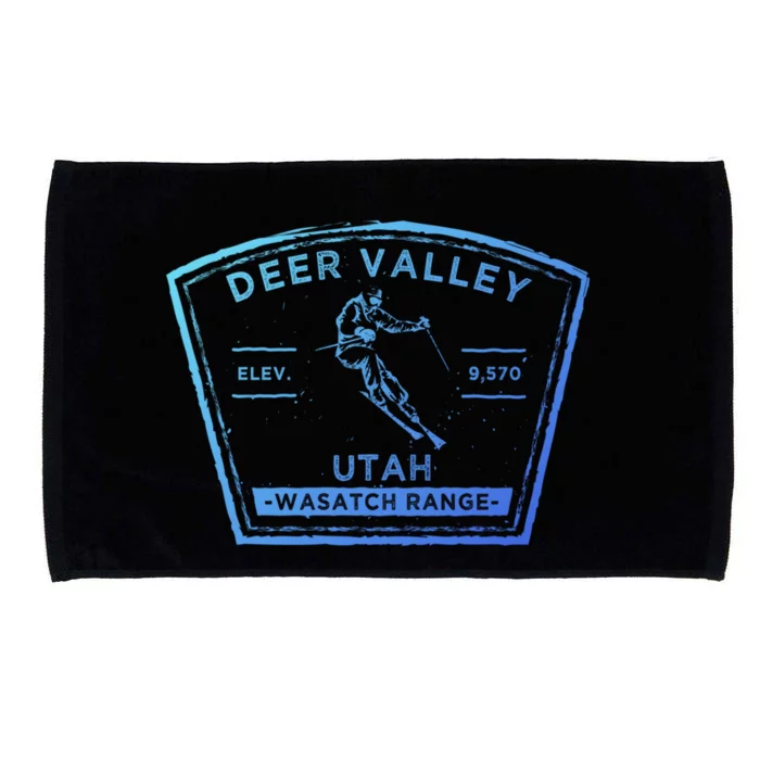 Deer Valley Utah Snow Skiing Gift Microfiber Hand Towel