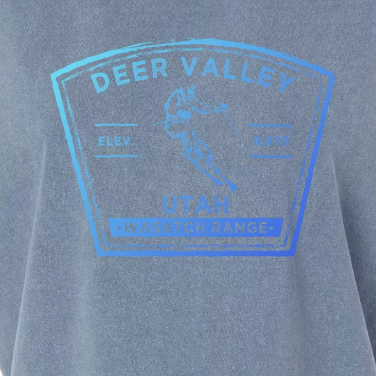 Deer Valley Utah Snow Skiing Gift Garment-Dyed Women's Muscle Tee