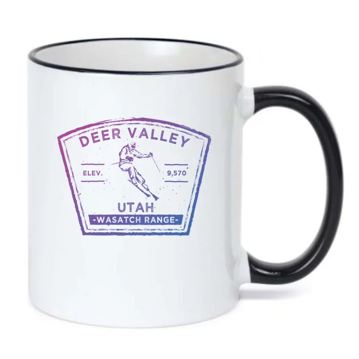 Deer Valley Utah Snow Skiing Gift Black Color Changing Mug