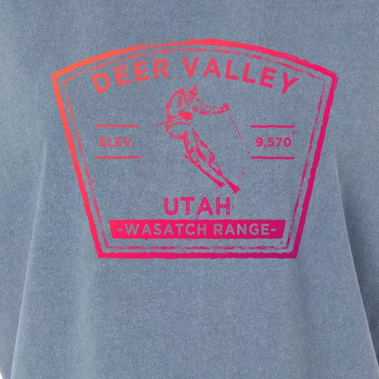 Deer Valley Utah Snow Skiing Gift Garment-Dyed Women's Muscle Tee