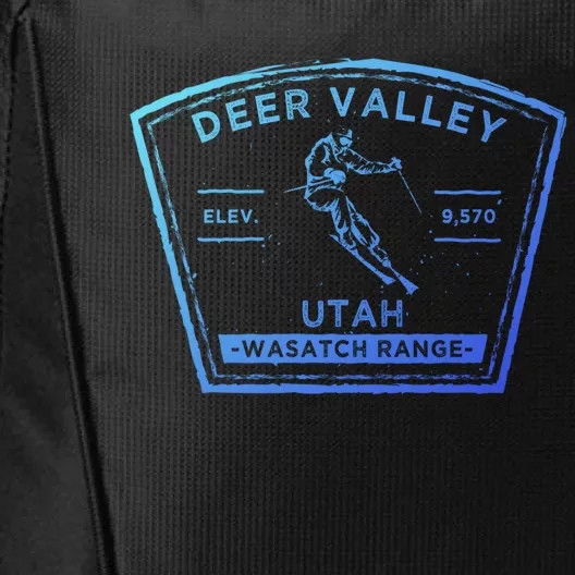 Deer Valley Utah Snow Skiing Gift City Backpack