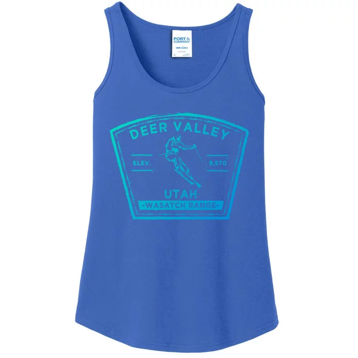 Deer Valley Utah Snow Skiing Gift Ladies Essential Tank