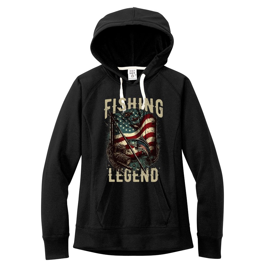 American Flag Fishing Shirt Vintage Fishing Ladies Missy Fit Long Sleeve  Shirt