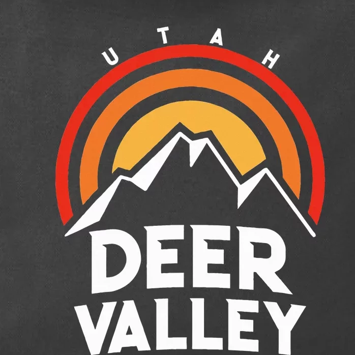 Deer Valley Utah Retro Zip Tote Bag