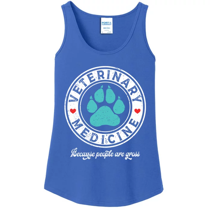 Distressed Vet Veterinary Medicine Because People Are Gross Cute Gift Ladies Essential Tank