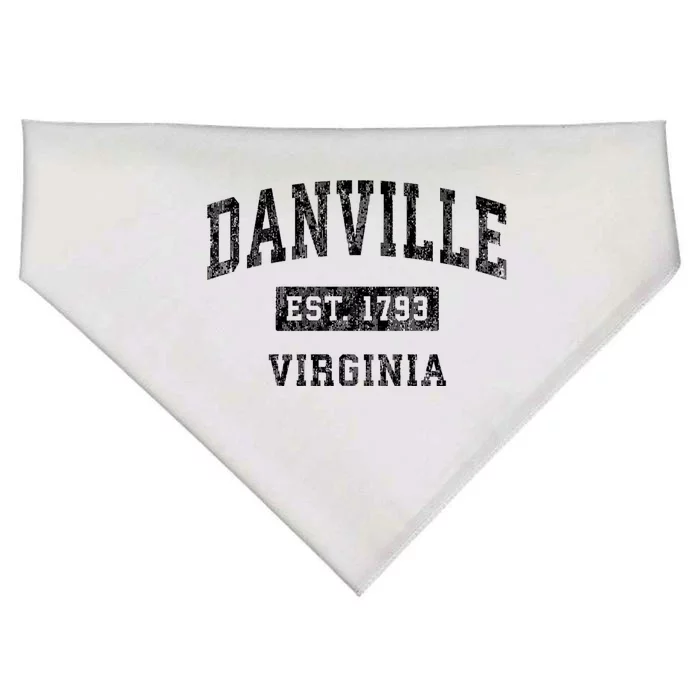 Danville Virginia Va Vintage Established Sports Design USA-Made Doggie Bandana