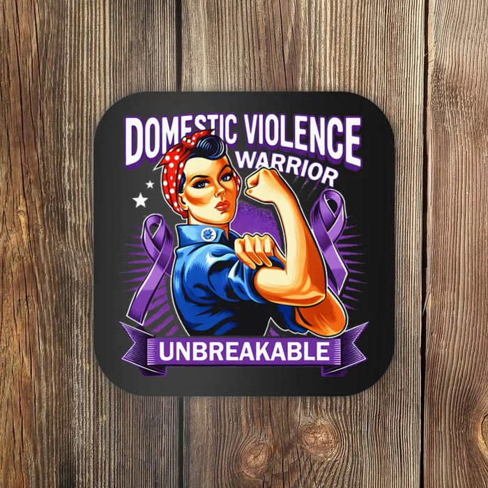 Domestic Violence Warrior Unbreakable Support Squad Coaster