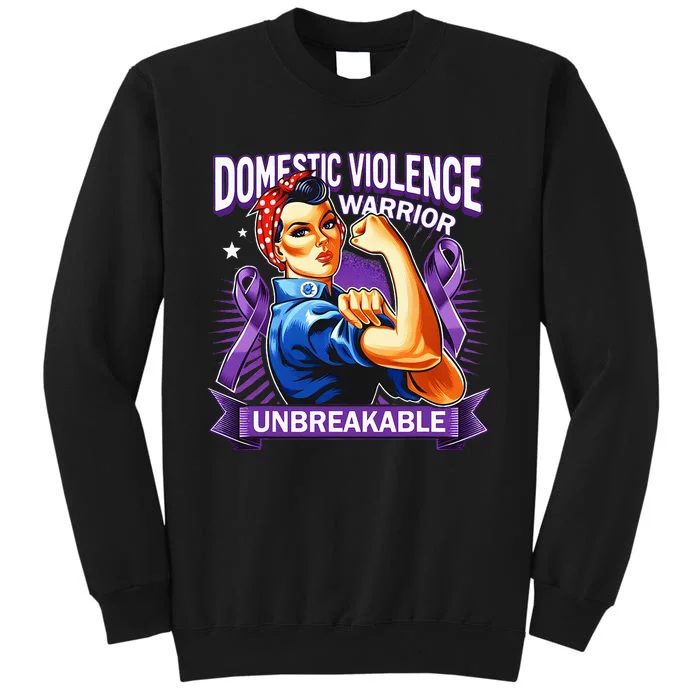 Domestic Violence Warrior Unbreakable Support Squad Tall Sweatshirt