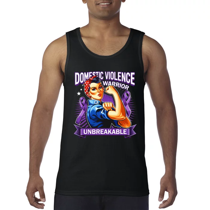 Domestic Violence Warrior Unbreakable Support Squad Tank Top