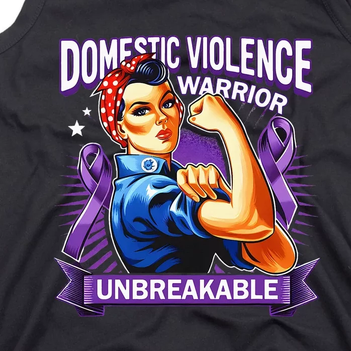 Domestic Violence Warrior Unbreakable Support Squad Tank Top