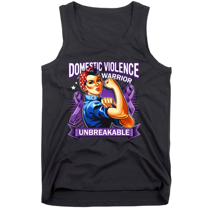 Domestic Violence Warrior Unbreakable Support Squad Tank Top